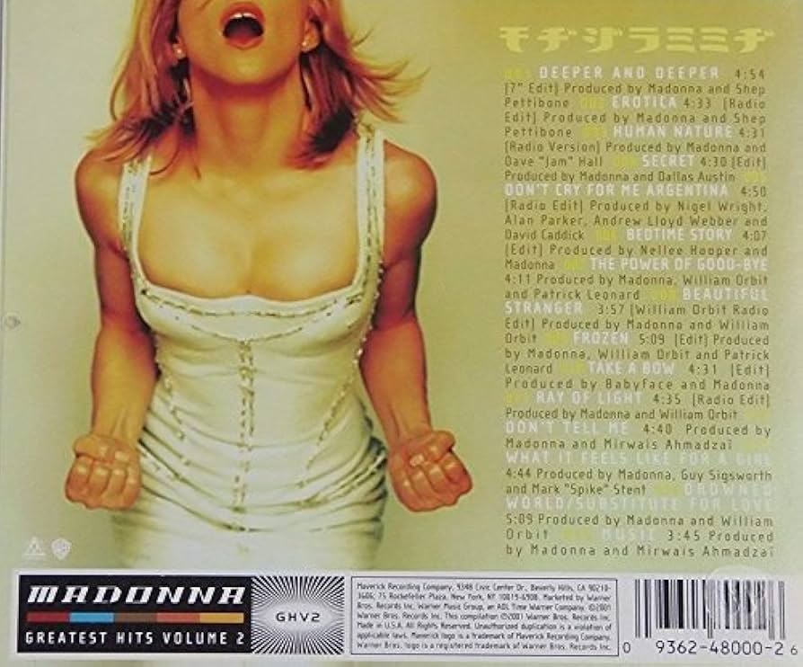 マドンナ　GHV2 Megamix 　貴重メガミックス・メドレー集 CD マドンナ GHV2 Megamix 貴重メガミックス・メドレー集 CD